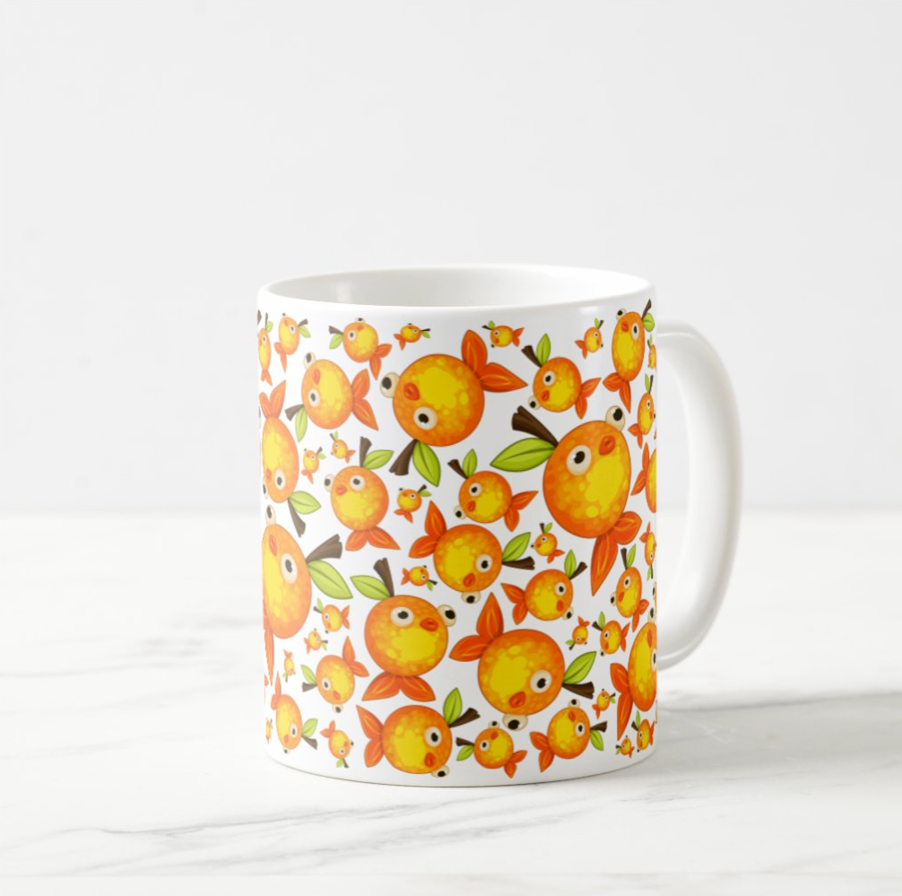 Orange Fish Mug